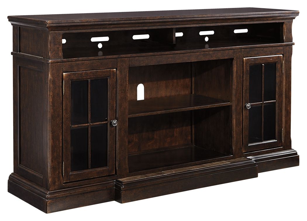 Roddinton - Dark Brown - XL TV Stand w/Fireplace Option - Urban Living Furniture (Los Angeles, CA)