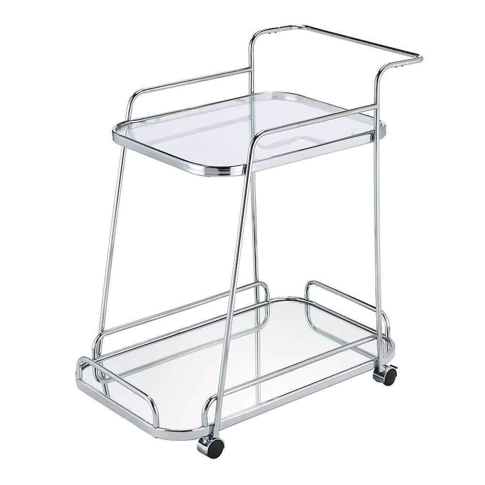 Aegis - Serving Cart - Clear Glass & Chrome - Urban Living Furniture (Los Angeles, CA)