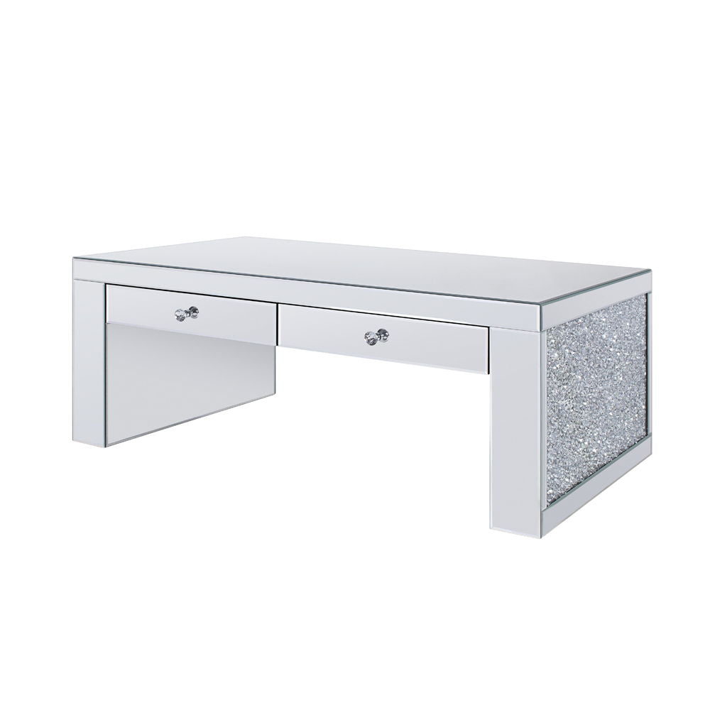 Noralie - 19"H Coffee Table - Mirrored & Faux Diamonds - Urban Living Furniture (Los Angeles, CA)