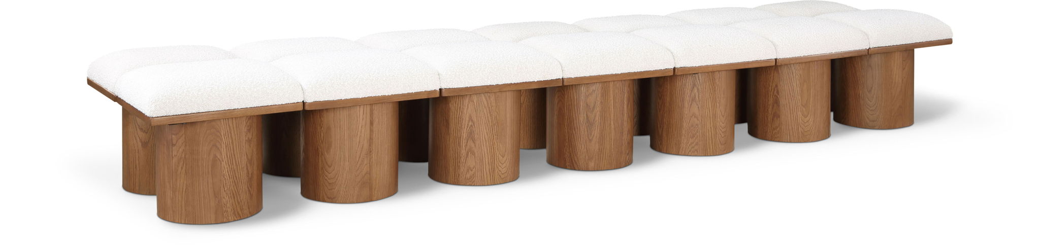 Pavilion - 14 Piece Modular Bench With Brown Base - Urban Living Furniture (Los Angeles, CA)
