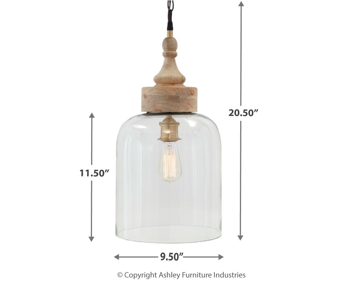 Faiz - Transparent - Glass Pendant Light - Urban Living Furniture (Los Angeles, CA)