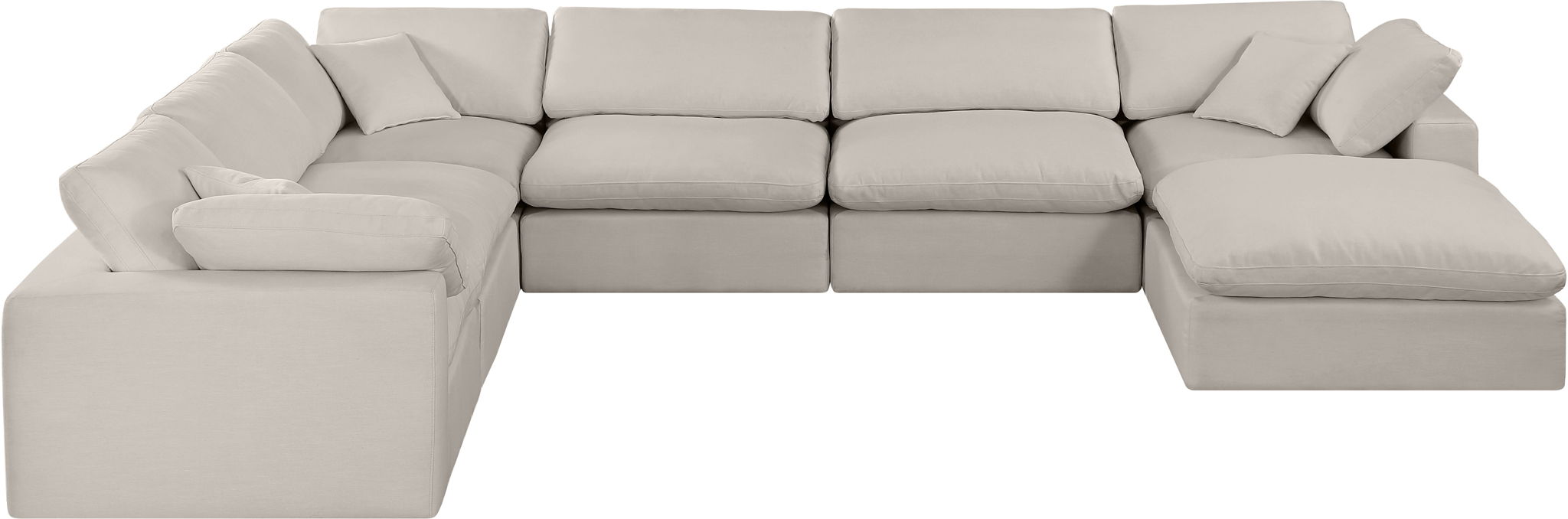 Comfy - 7 Piece Linen Modular Sectional With Chaise - Urban Living Furniture (Los Angeles, CA)