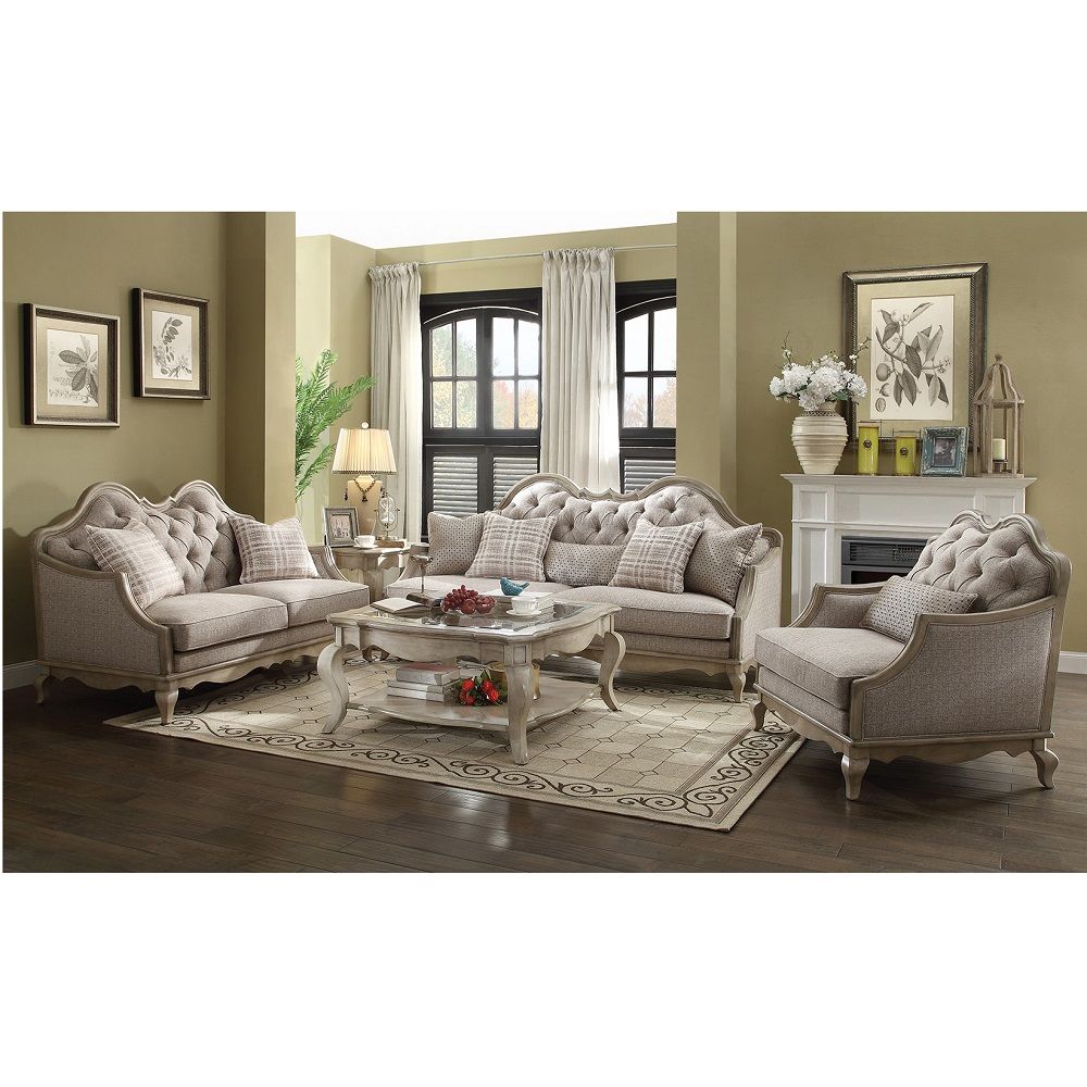 Chelmsford - Sofa With 5 Pillows - Beige Fabric & Antique Taupe - Urban Living Furniture (Los Angeles, CA)