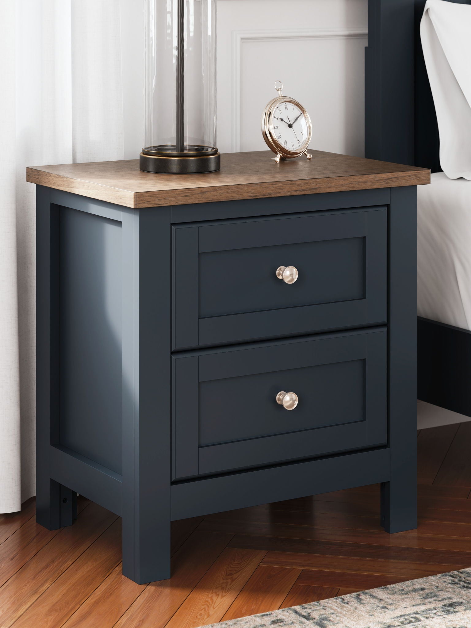 Landocken - Brown / Blue - Two Drawer Night Stand - Urban Living Furniture (Los Angeles, CA)