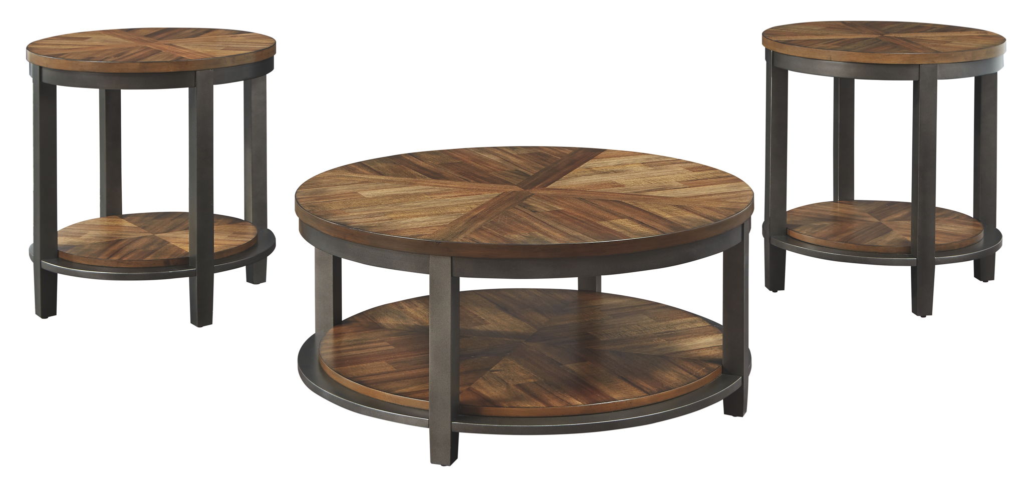 Roybeck - Light Brown / Bronze - Occasional Table Set (Set of 3) - Urban Living Furniture (Los Angeles, CA)