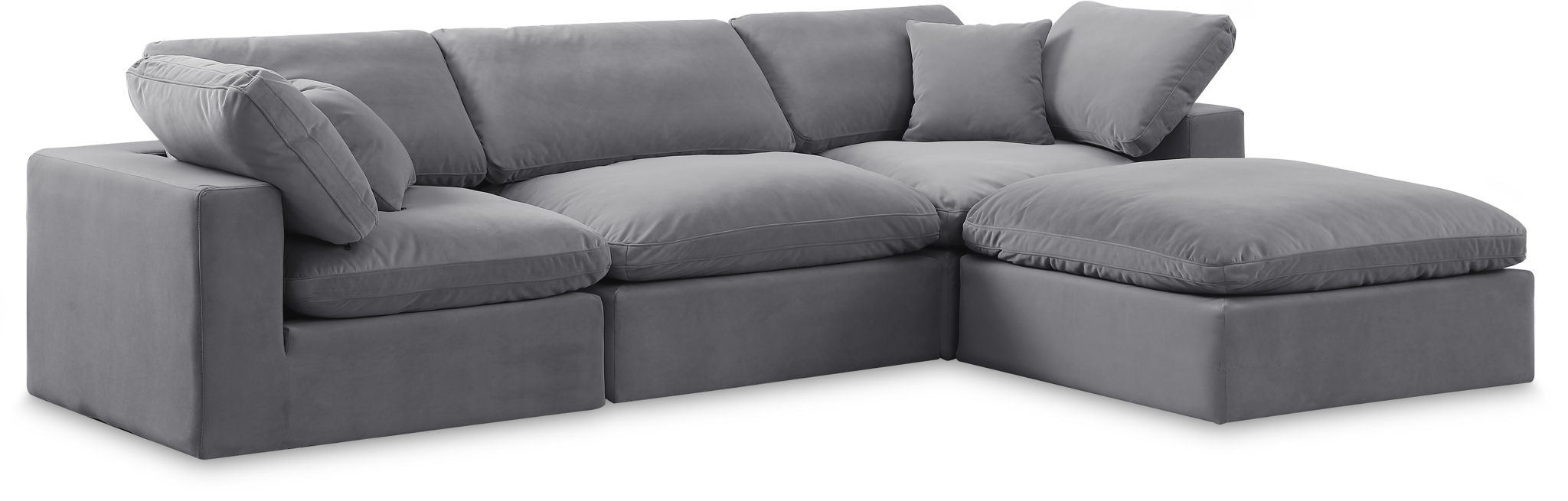 Comfy - 4 Piece Velvet Modular Sectional With Chaise - Urban Living Furniture (Los Angeles, CA)