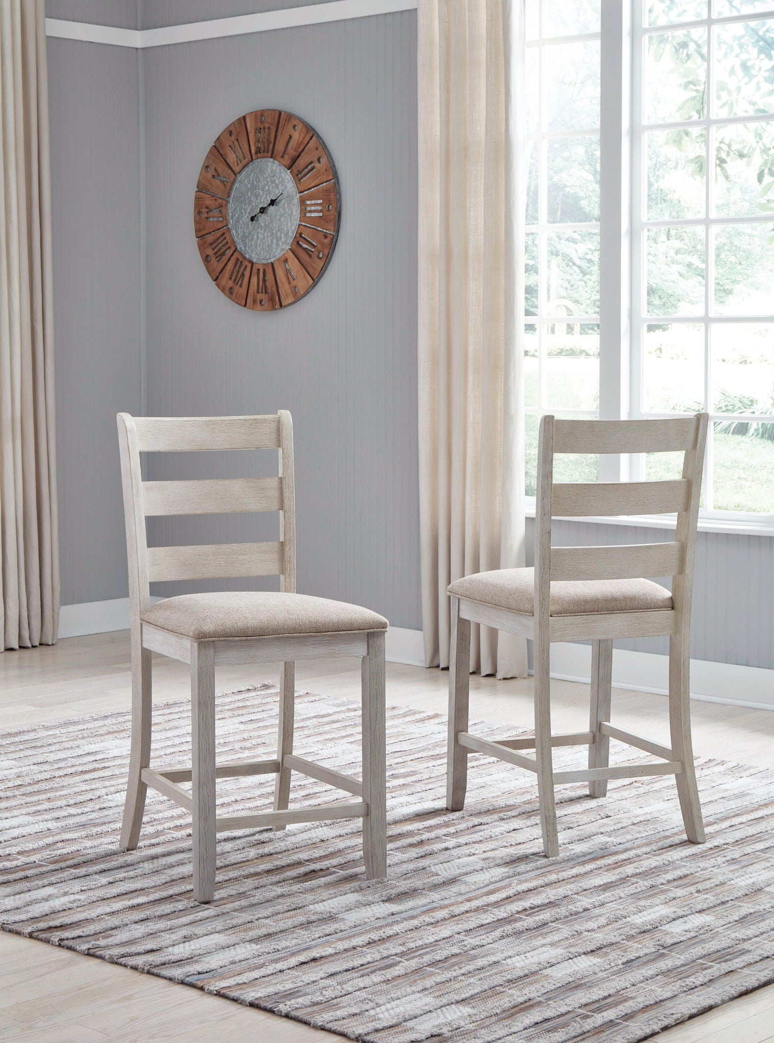 Skempton - Upholstered Barstool (Set of 2) - White - Urban Living Furniture (Los Angeles, CA)