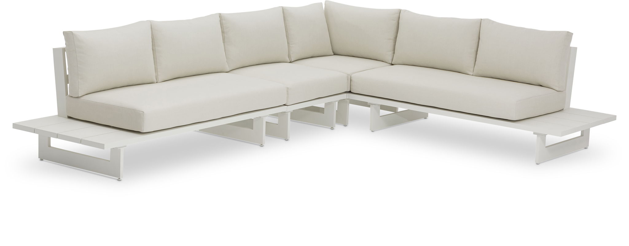Maldives - 4 Piece Water Resistant Outdoor Patio Modular Sectional With White Base - Urban Living Furniture (Los Angeles, CA)