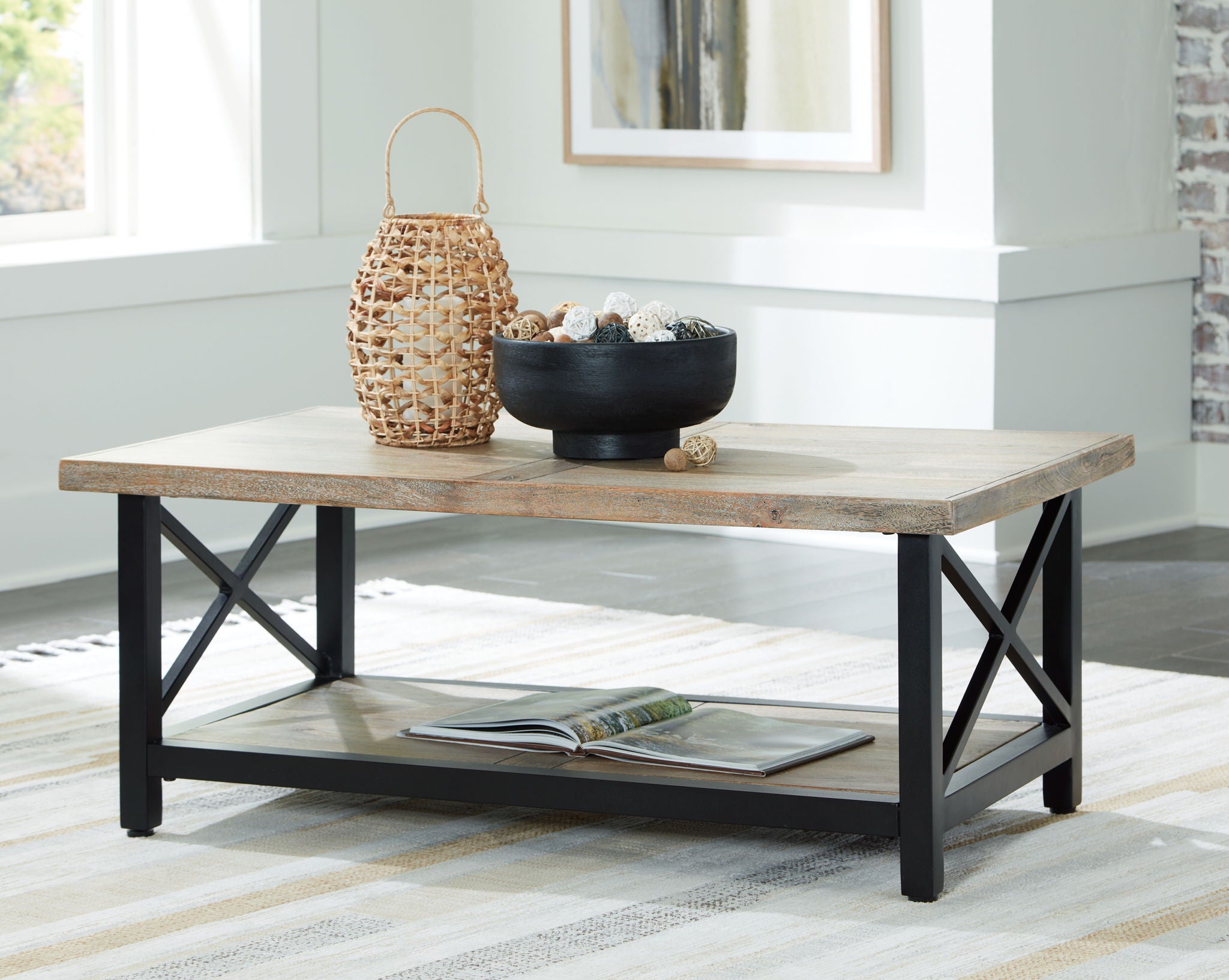 Bristenfort - Brown / Black - Rectangular Cocktail Table - Urban Living Furniture (Los Angeles, CA)