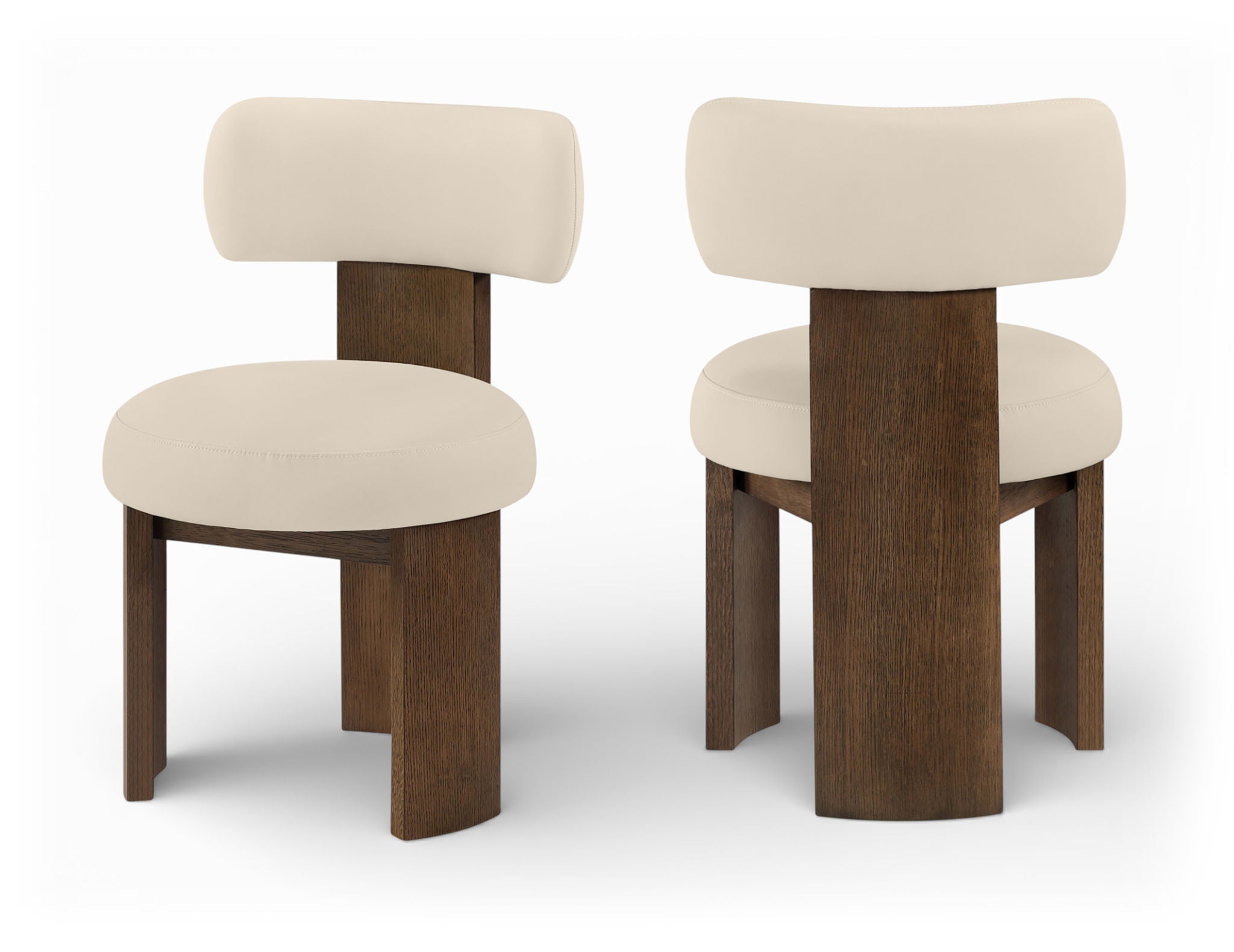 Atelier - Vegan Leather Upholstered Dining Chair (Set of 2) - Painted Brown Frame - Urban Living Furniture (Los Angeles, CA)