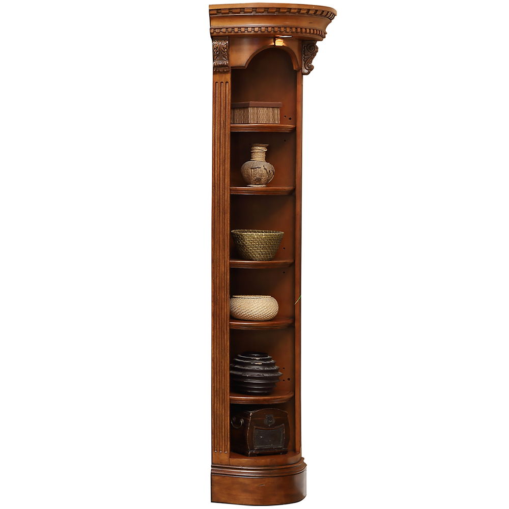 Huntington - Outside Corner Bookcase - Antique Vintage Pecan - Urban Living Furniture (Los Angeles, CA)