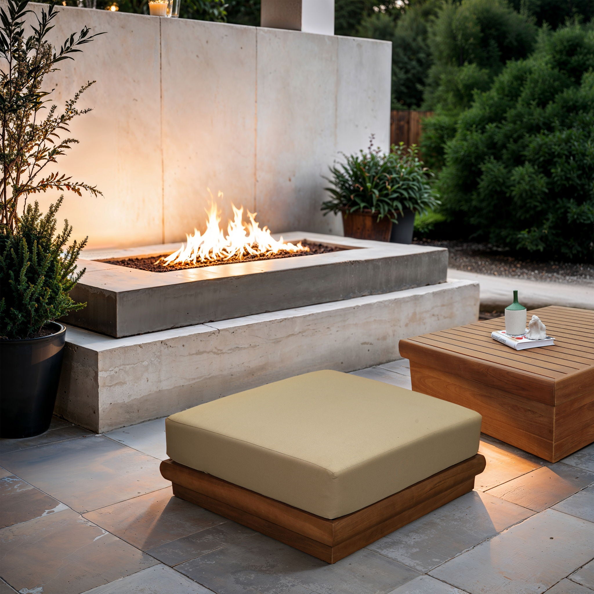 Mirella - Water Resistant Fabric Upholstered Outdoor Patio Modular Ottoman - Urban Living Furniture (Los Angeles, CA)