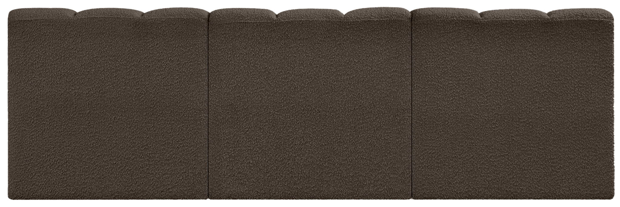 Arc - Boucle Fabric 3 Piece Modular Straight Sofa - Brown - Urban Living Furniture (Los Angeles, CA)
