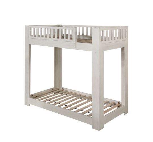 Cedro - Twin Over Twin Bunk Bed - Weathered White - Urban Living Furniture (Los Angeles, CA)