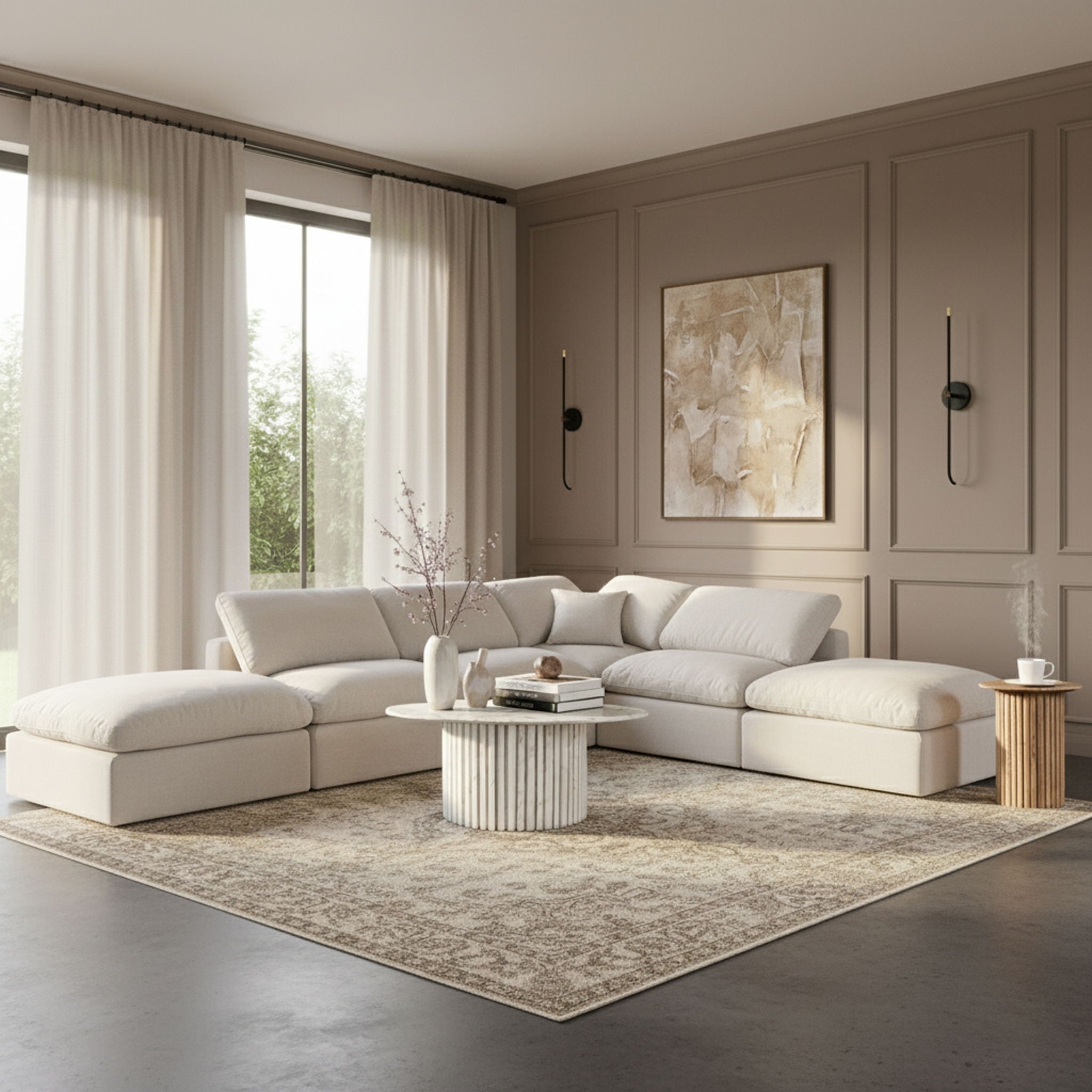 Indulge - Linen 6 Piece Modular Armless Sectional - Urban Living Furniture (Los Angeles, CA)