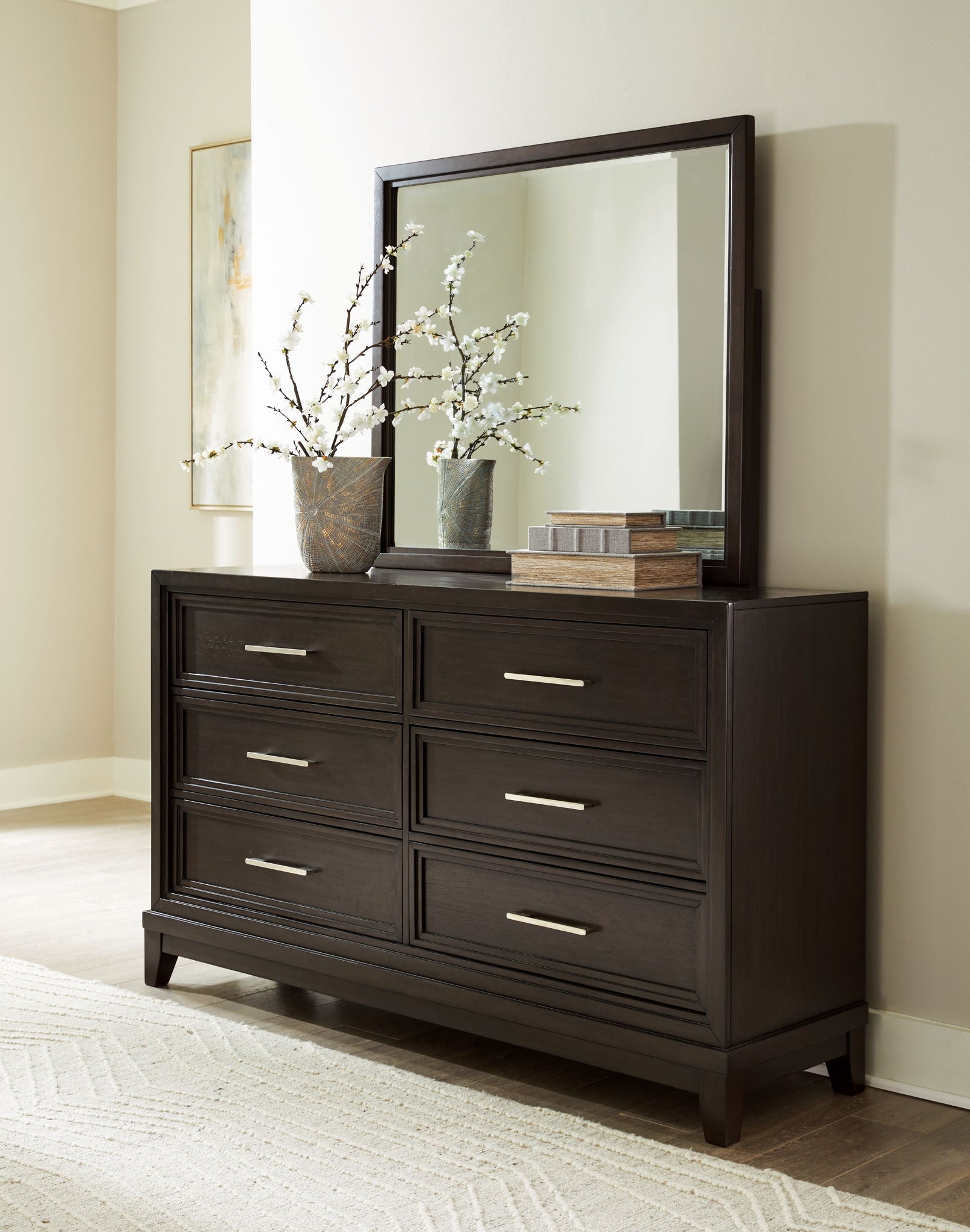 Neymorton - Dark Grayish Brown - Dresser And Mirror - Urban Living Furniture (Los Angeles, CA)
