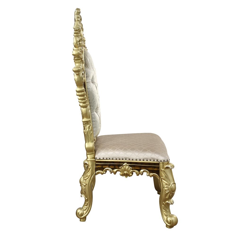 Desiderius - Side Chair (Set of 2) - Antique Gold & Hand-Painted Brown - Urban Living Furniture (Los Angeles, CA)