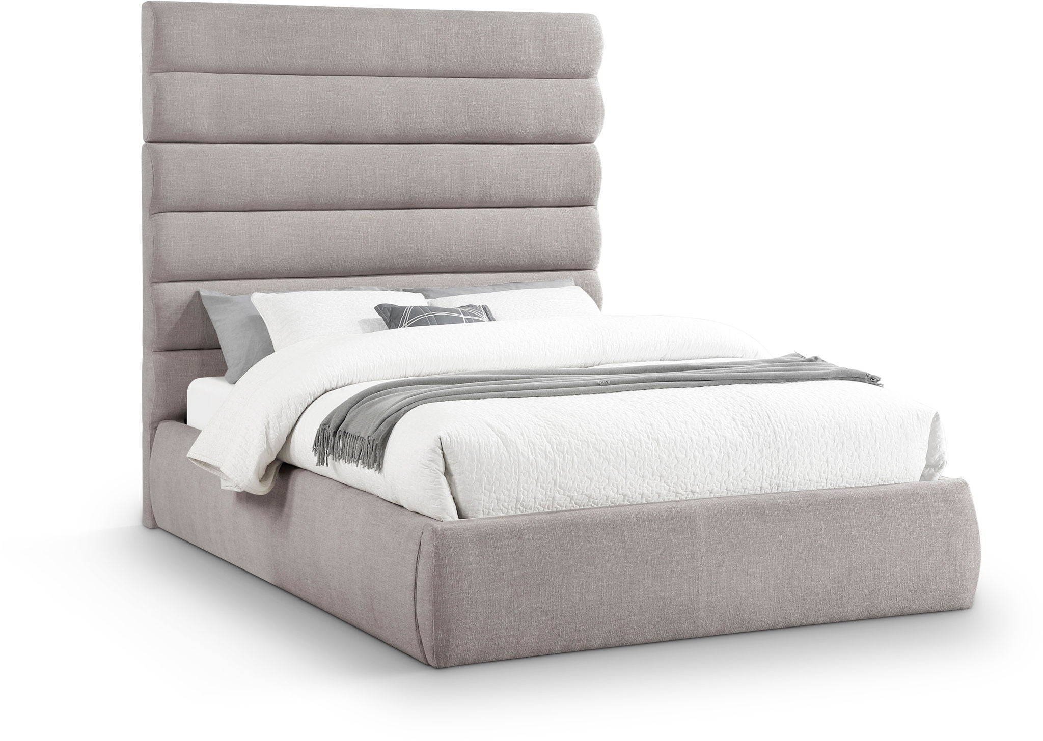 Adam - Linen Fabric Bed With 70.5" Headboard - Urban Living Furniture (Los Angeles, CA)