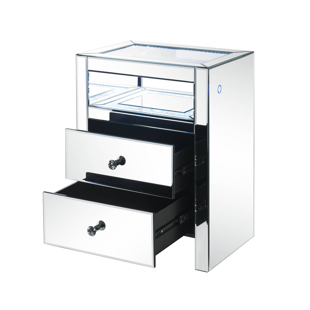 Dominic - Accent Table With LED - Mirrored - Urban Living Furniture (Los Angeles, CA)