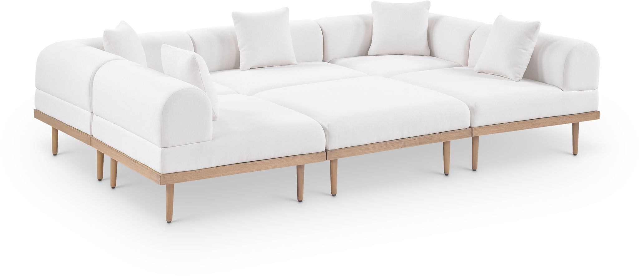 Laguna - 6 Piece 142" Outdoor Patio Modular Sectional - Urban Living Furniture (Los Angeles, CA)