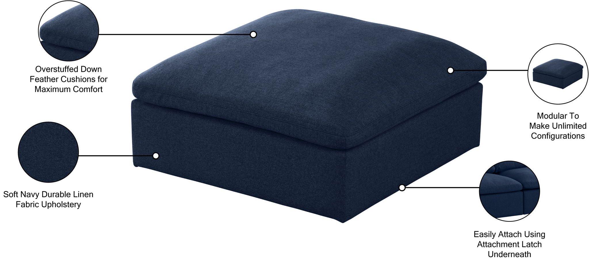 Serene - Ottoman - Urban Living Furniture (Los Angeles, CA)
