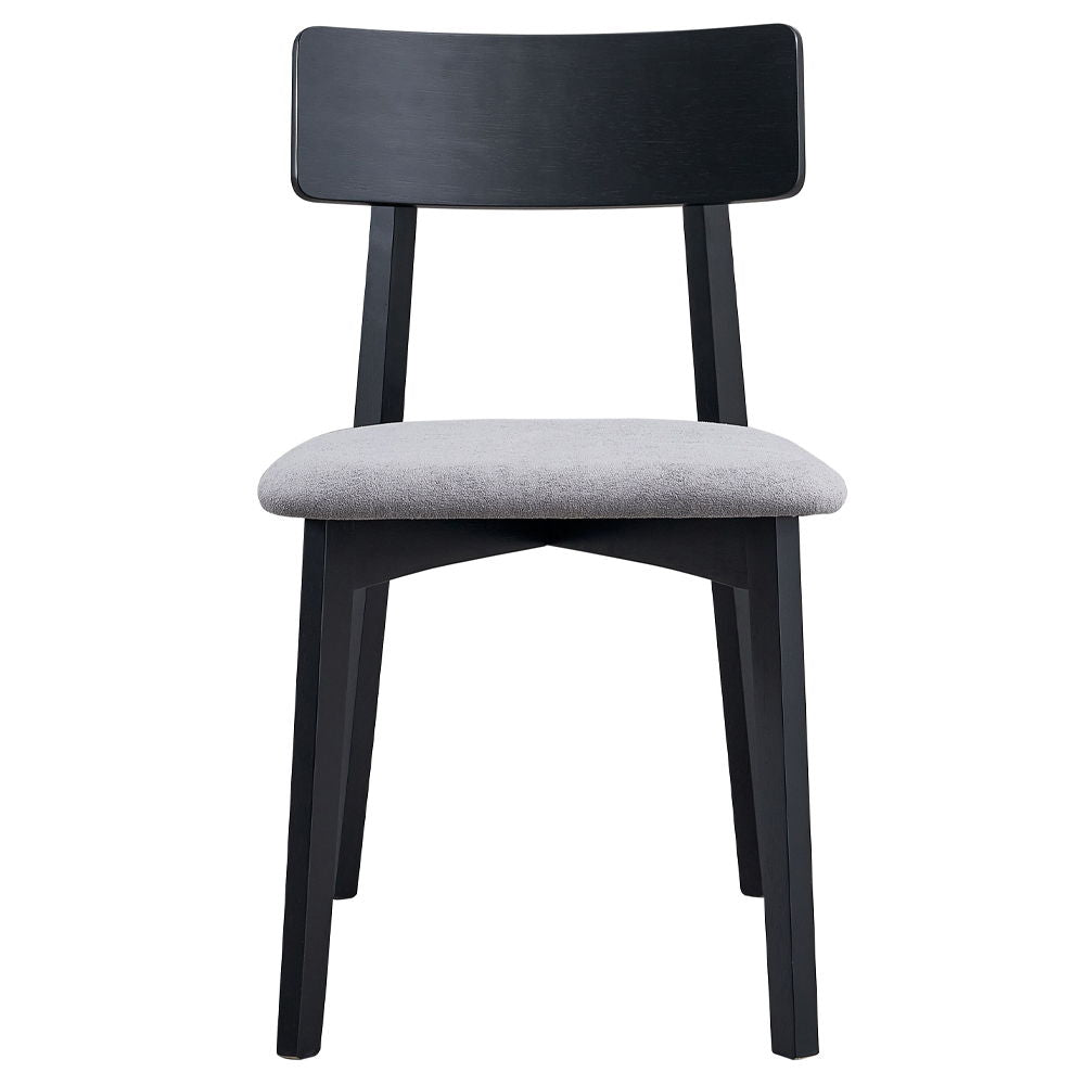 Real - Side Chair (Set of 2) - Gray Linen & Black Finish - Urban Living Furniture (Los Angeles, CA)