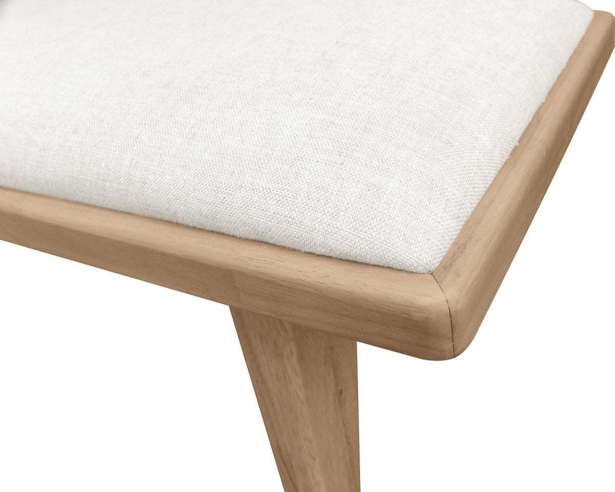 Sumire - Upholstered Bench - Ginger And Natural Linen