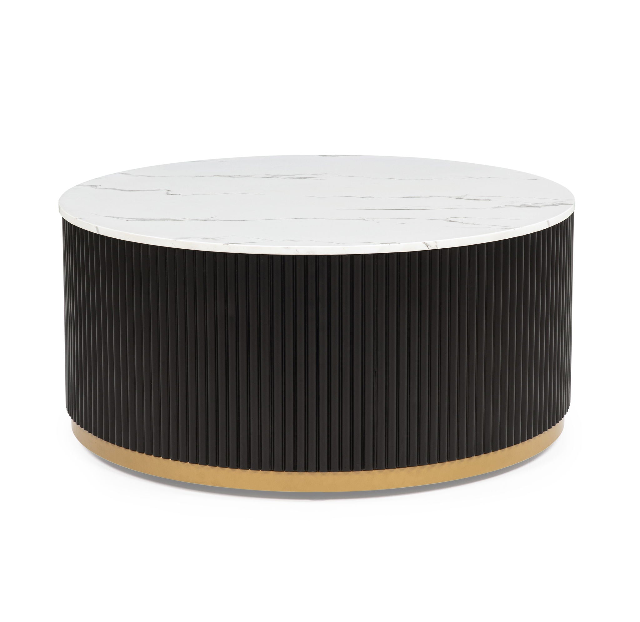 Kara - Coffee Table With Casters - Black / White - Urban Living Furniture (Los Angeles, CA)