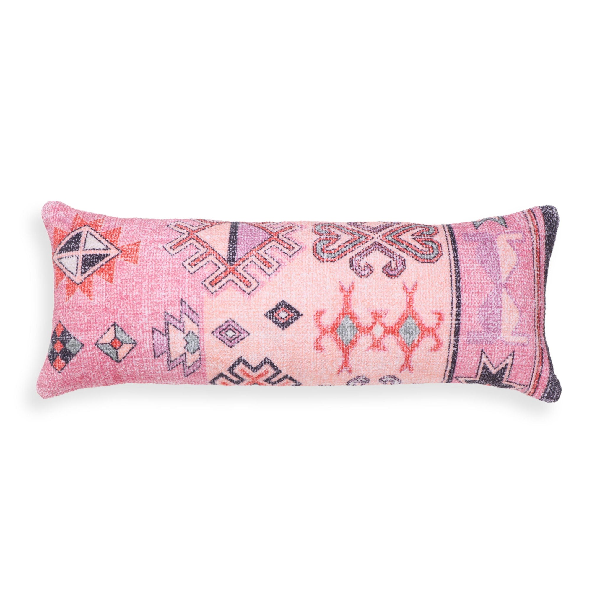 Persia - 27" x 10" Cotton Bolster Pillow - Pink - Urban Living Furniture (Los Angeles, CA)