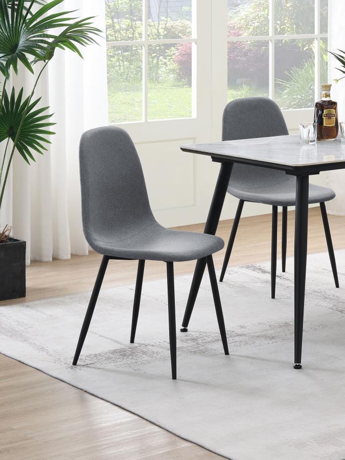 Dennison - Upholstered Dining Side Chair (Set of 4) - Gray - Urban Living Furniture (Los Angeles, CA)
