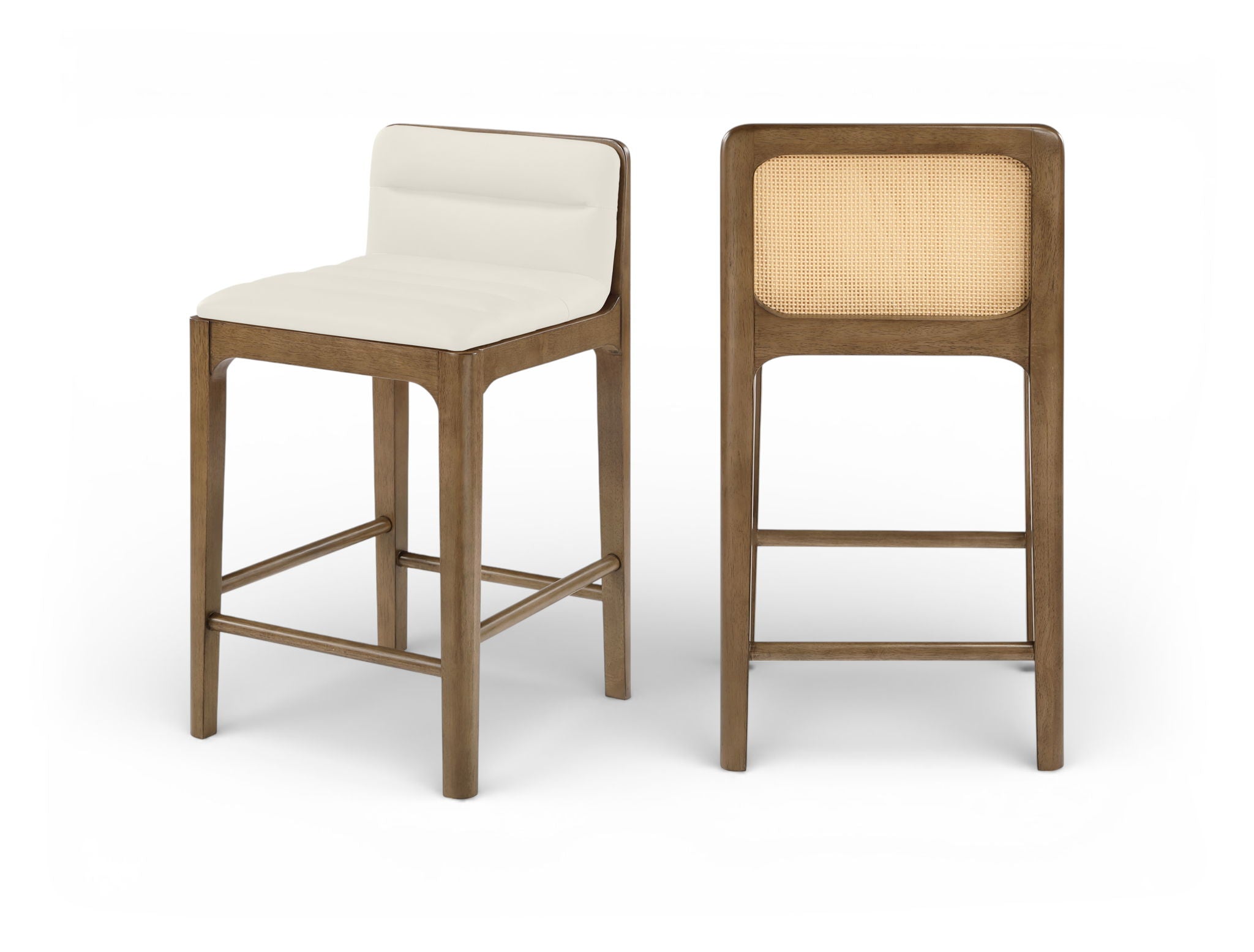 Ellis - Vegan Leather Upholstered Counter Stool (Set of 2) - Brown Base - Urban Living Furniture (Los Angeles, CA)