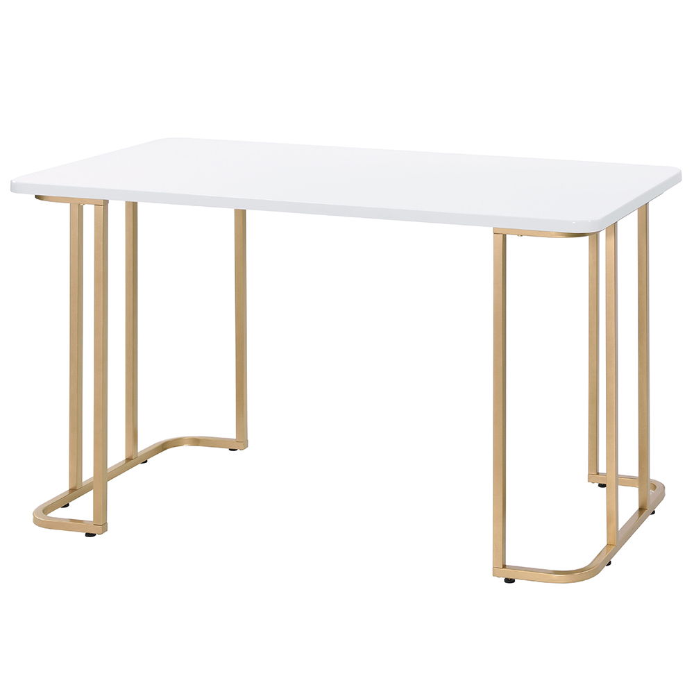 Estie - Writing Desk (Same Ac00902) - White & Gold - Urban Living Furniture (Los Angeles, CA)