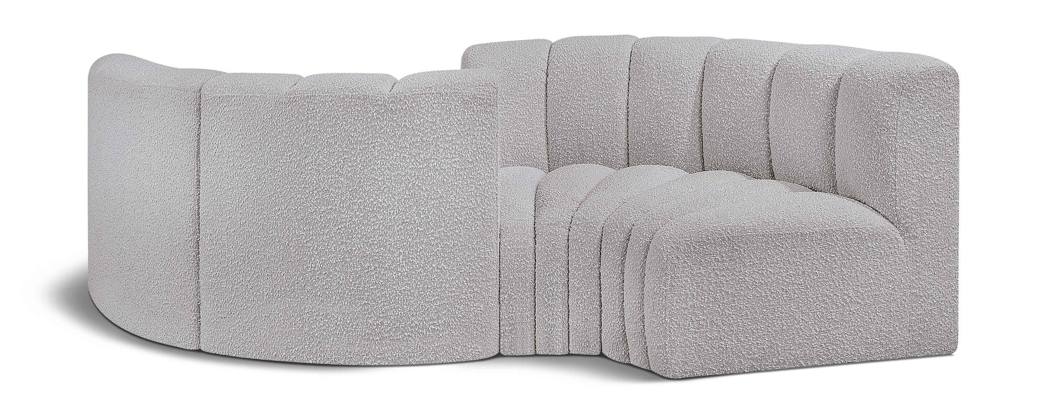 Arc - Boucle Fabric 4 Piece Curved Modular Sofa - Urban Living Furniture (Los Angeles, CA)
