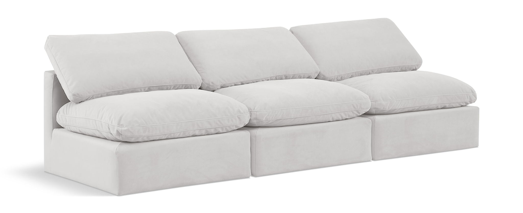 Indulge - Velvet 3 Seat Modular Armless Sofa - Urban Living Furniture (Los Angeles, CA)