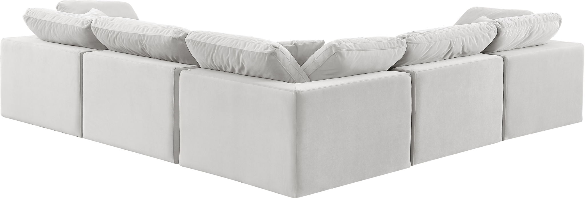 Comfy - 5 Piece Velvet Modular Corner Sectional - Urban Living Furniture (Los Angeles, CA)