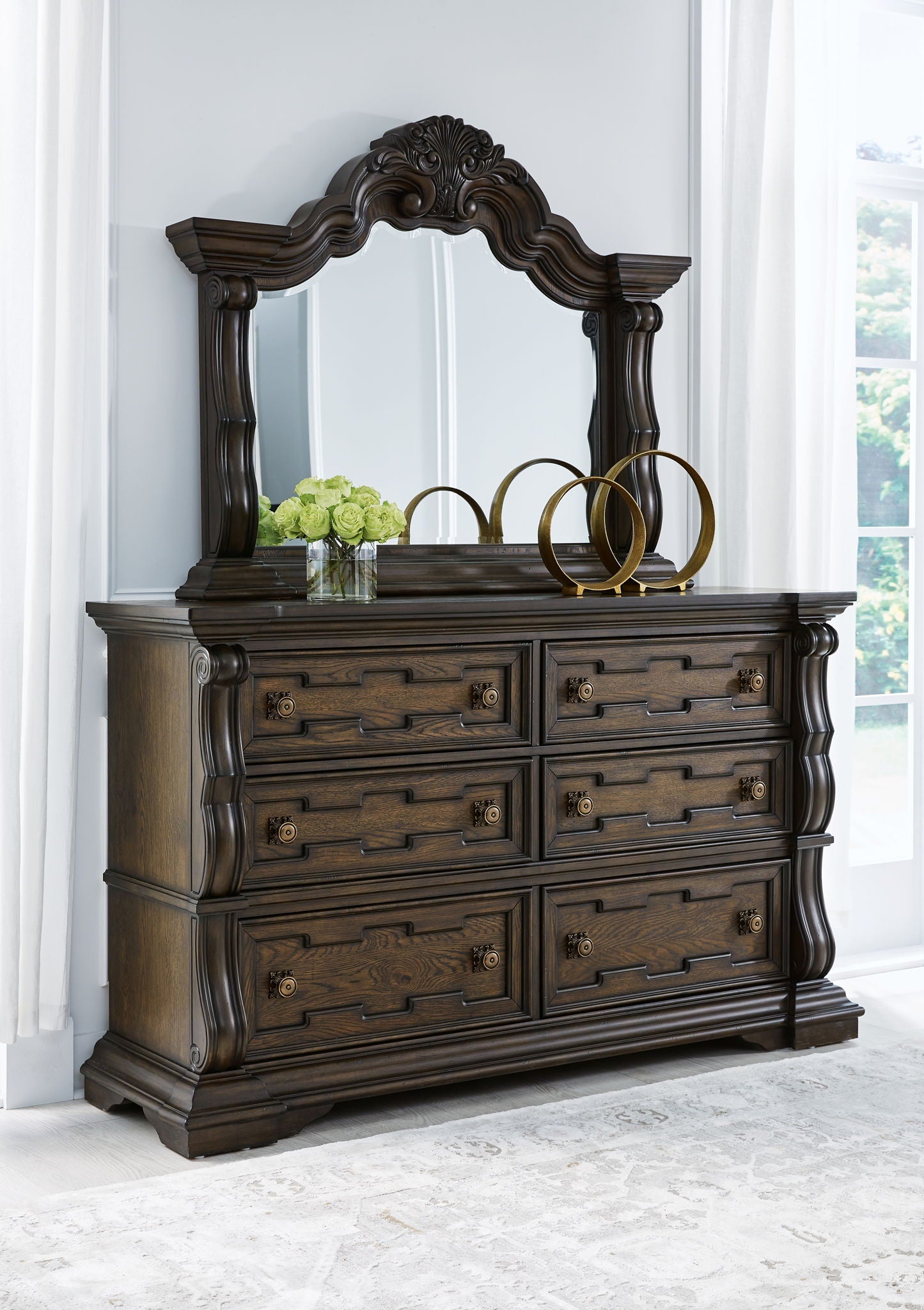 Maylee - Dark Brown - Dresser And Mirror - Urban Living Furniture (Los Angeles, CA)