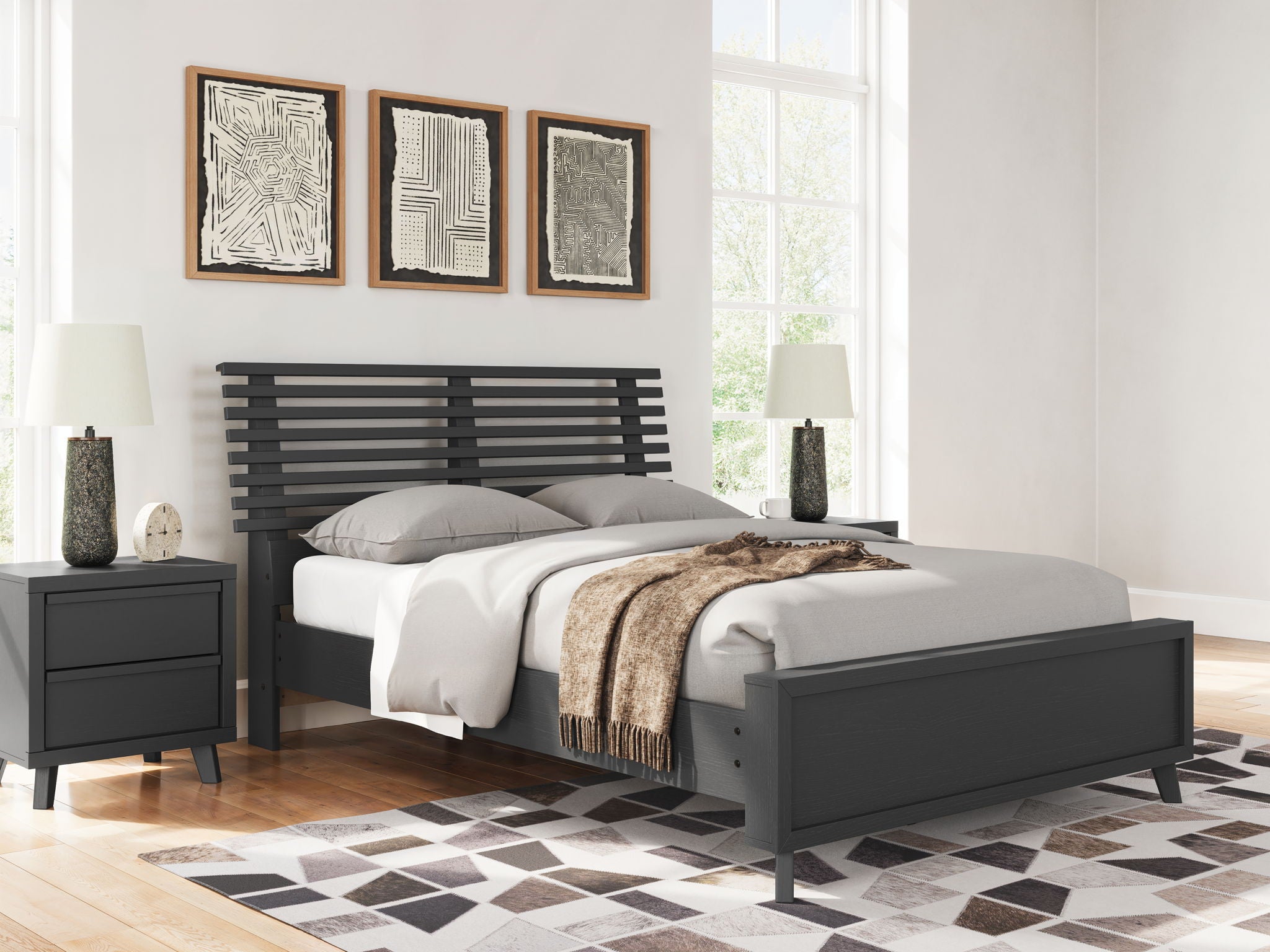 Danziar - Slat Panel Bed - Urban Living Furniture (Los Angeles, CA)