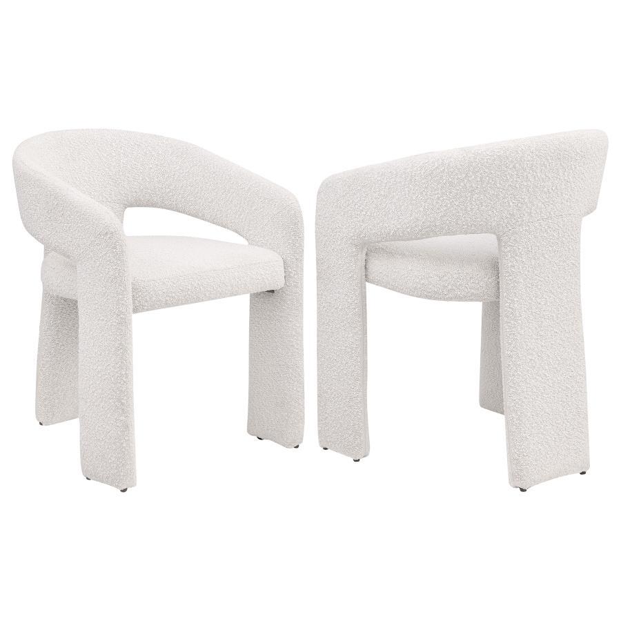 Eudora - Boucle Upholstered Dining Arm Chair
