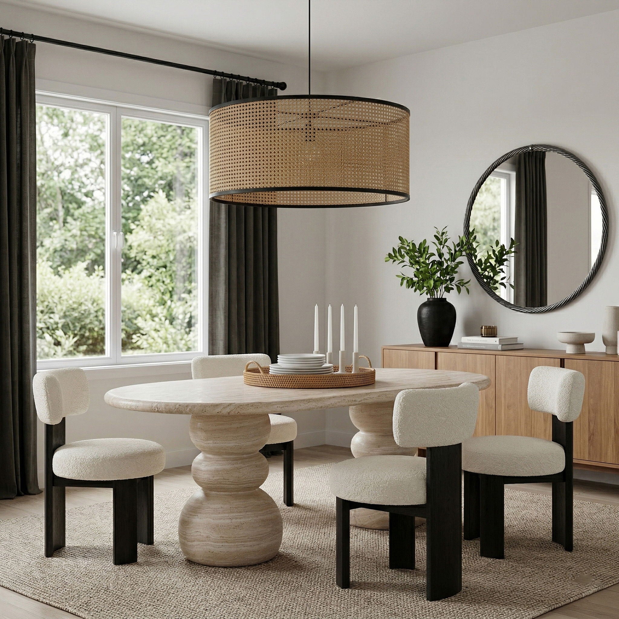 Navo - Indoor/Outdoor Dining Table - Travertine - Urban Living Furniture (Los Angeles, CA)