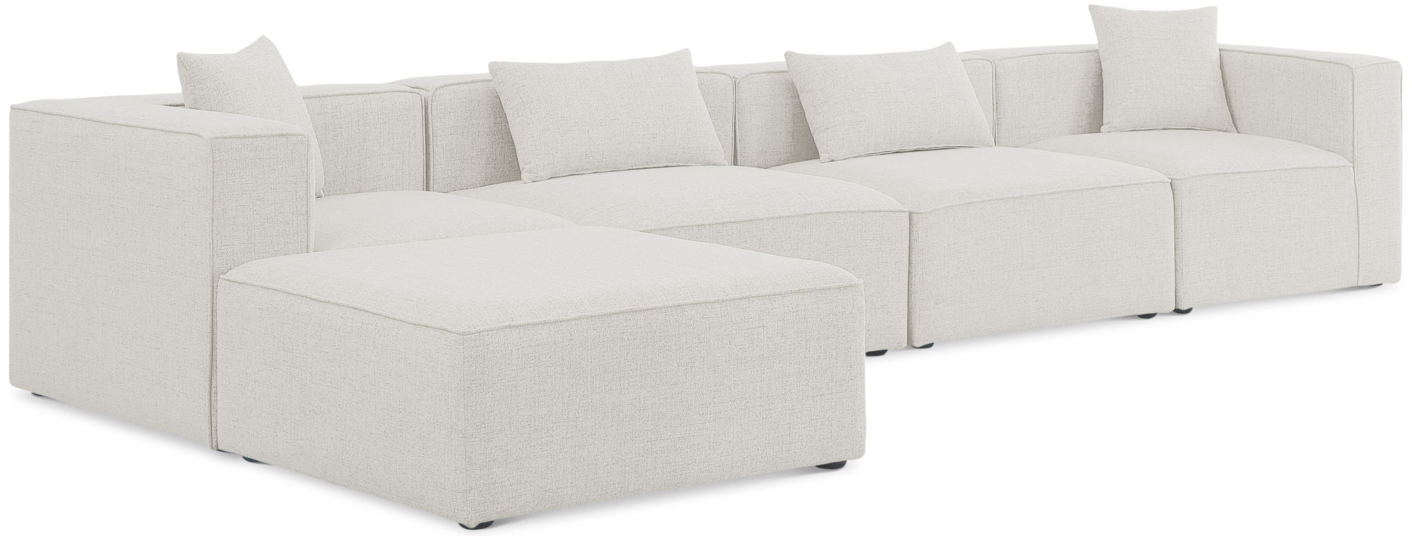 Cube - Linen 5 Piece Modular Sectional With Chaise - Urban Living Furniture (Los Angeles, CA)