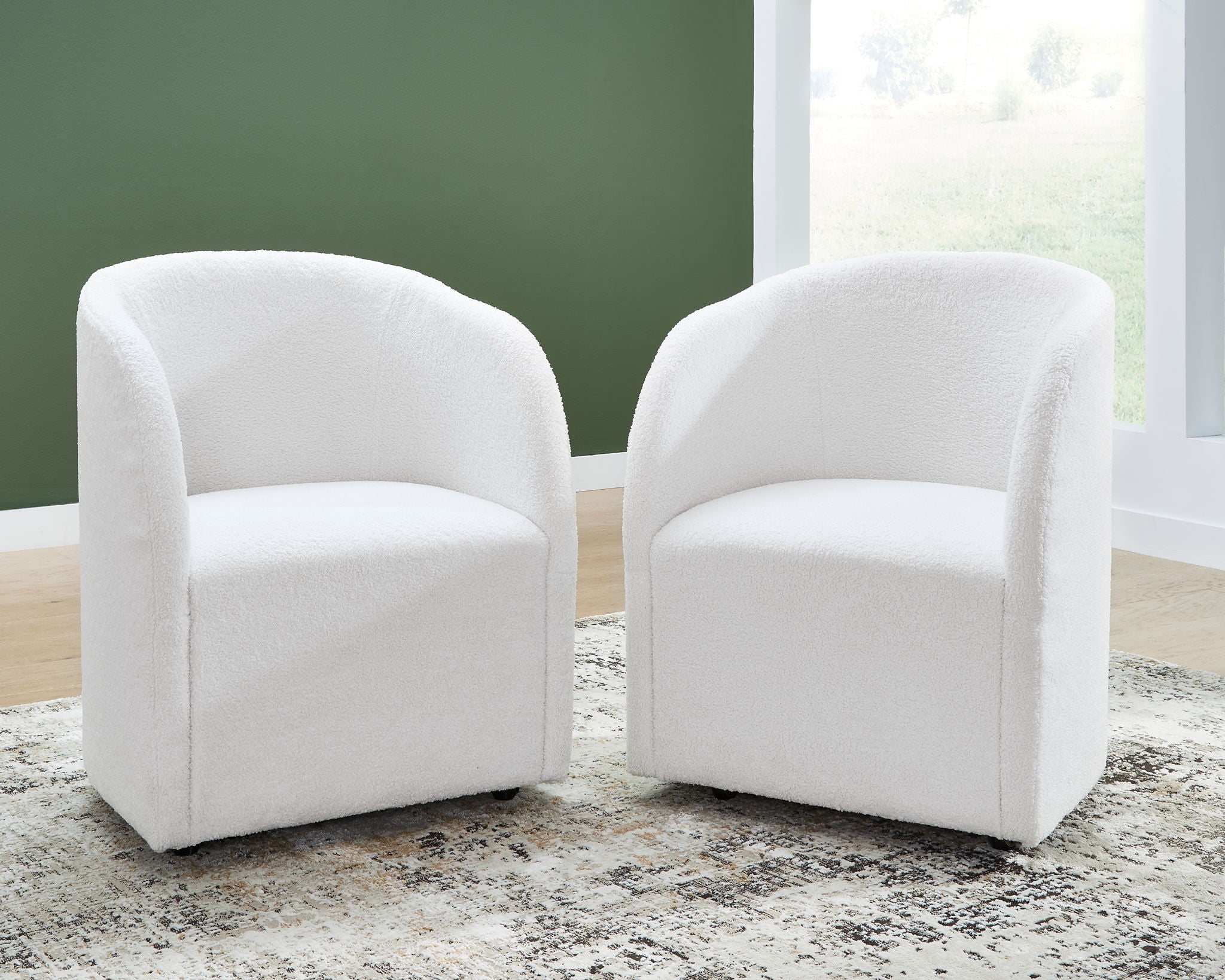 Rowanbeck - Ivory - Dining Upholstered Arm Chair (Set of 2) - Urban Living Furniture (Los Angeles, CA)