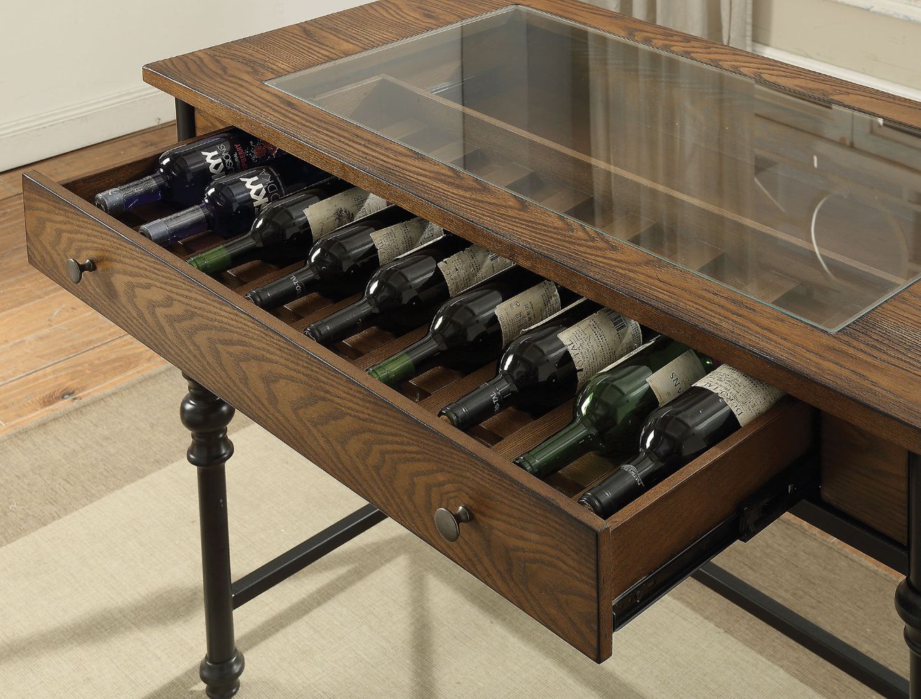 Jalisa - Counter Height Table - Walnut & Black - Urban Living Furniture (Los Angeles, CA)