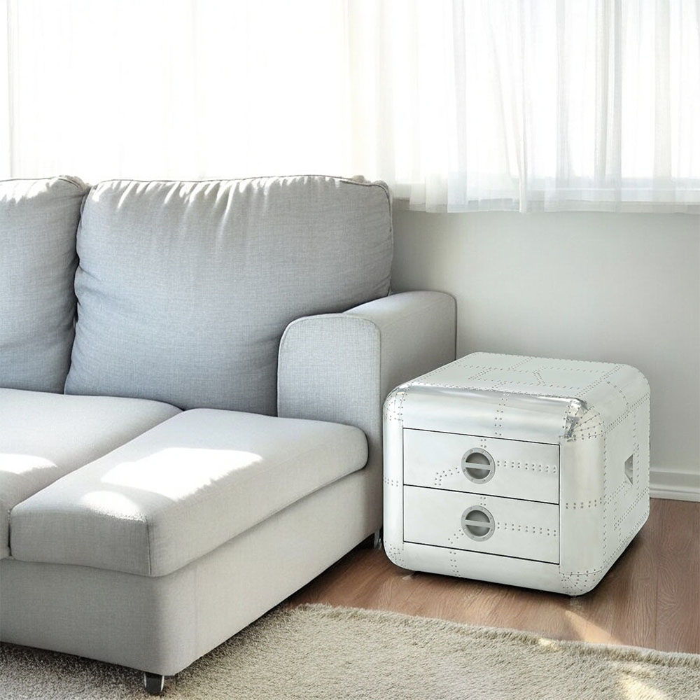 Brancaster - 22" End Table - Aluminum - Urban Living Furniture (Los Angeles, CA)