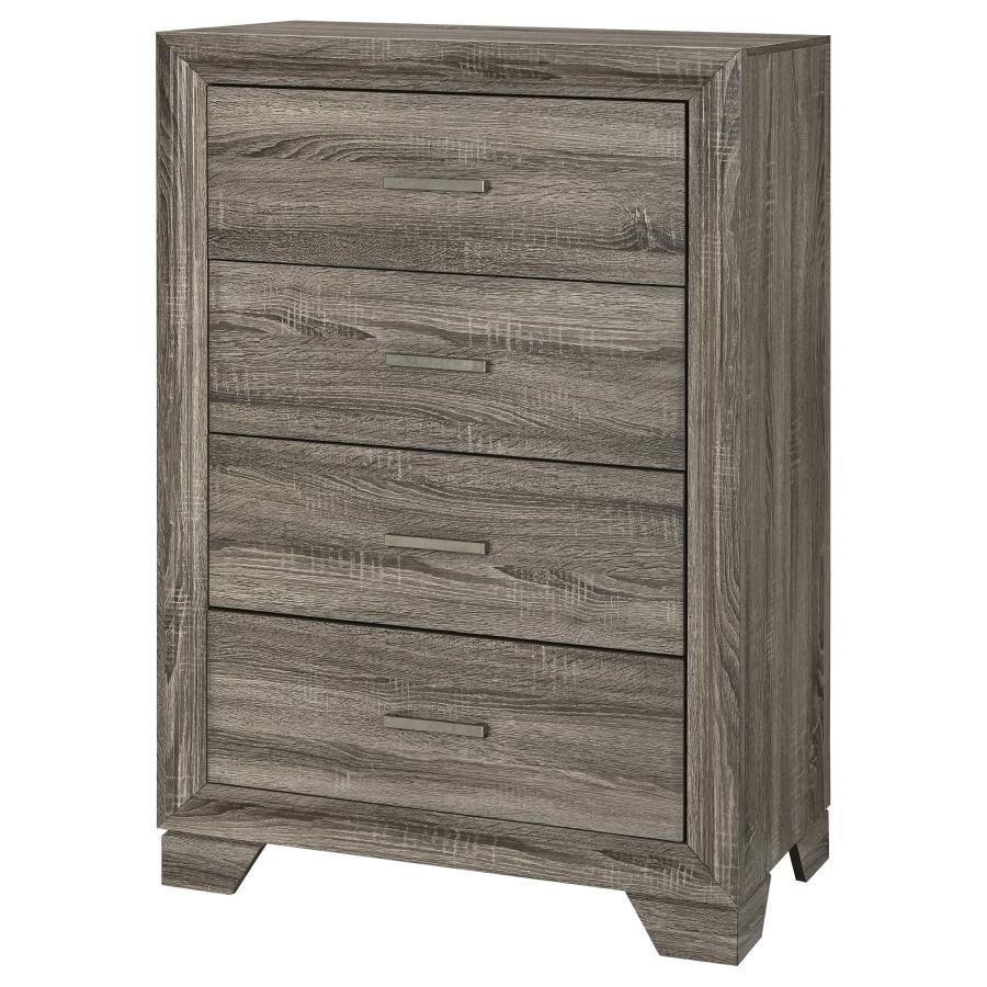 Wright - 4-Drawer Chest Of Drawers - Brown Oak - Urban Living Furniture (Los Angeles, CA)