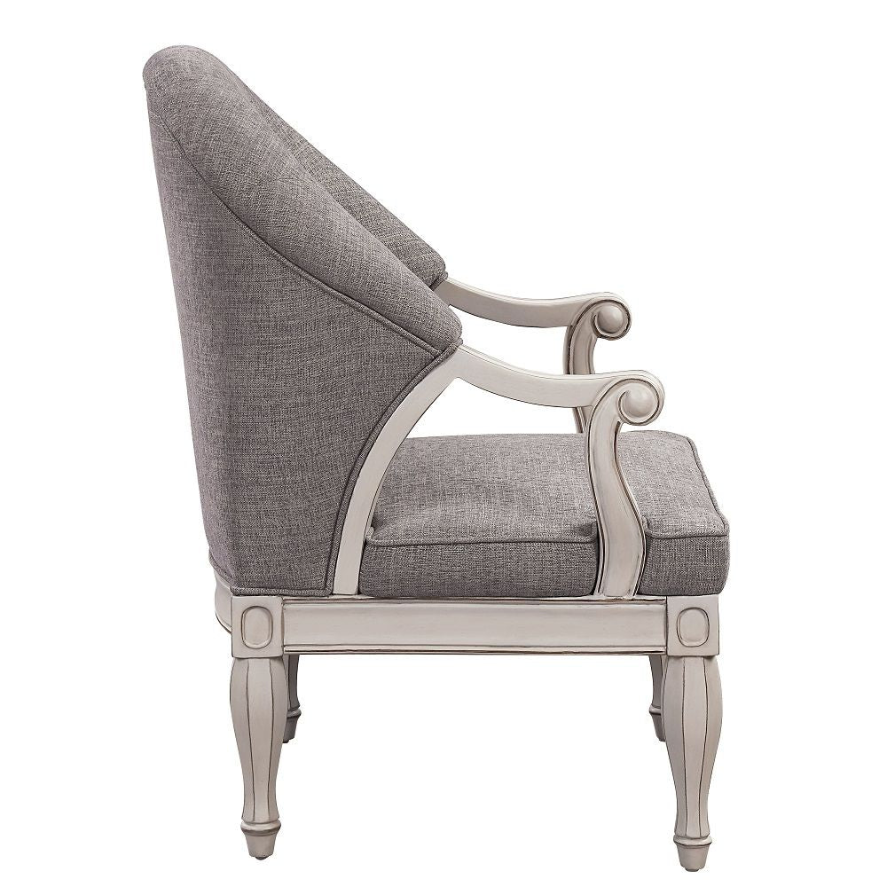 Florian - Chair - Gray & Antique White - Urban Living Furniture (Los Angeles, CA)