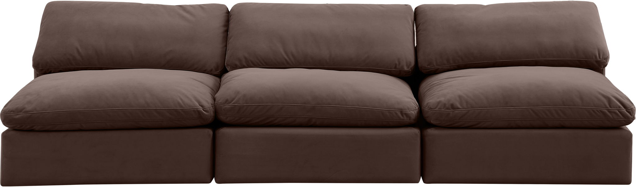 Comfy - Velvet Modular Armless Sofa 3 Seats - Urban Living Furniture (Los Angeles, CA)