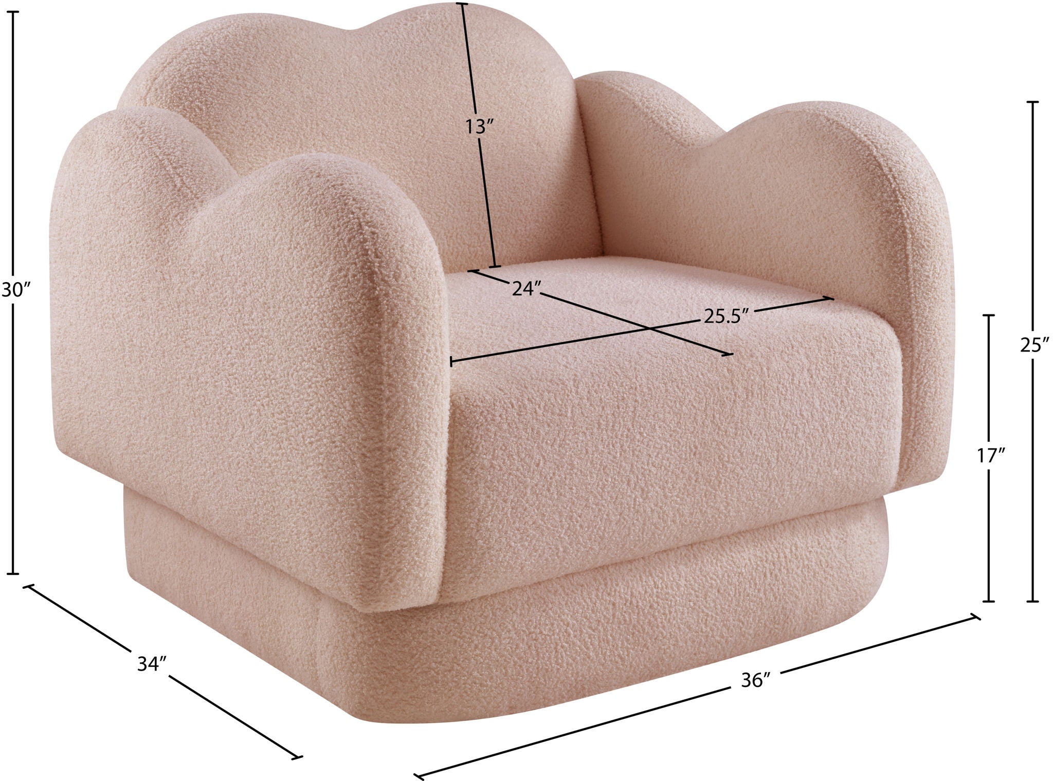 Bloom - Teddy Fabric Chair - Urban Living Furniture (Los Angeles, CA)