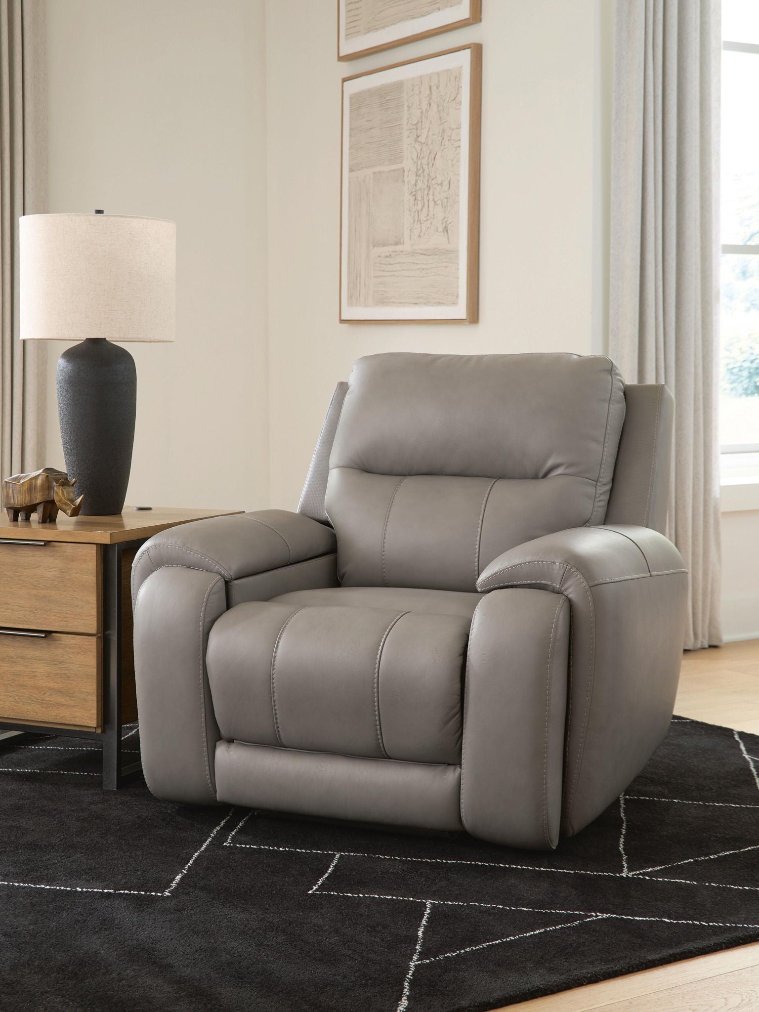 Real Moments - Power Recliner With Audio Seating - Ash - Urban Living Furniture (Los Angeles, CA)