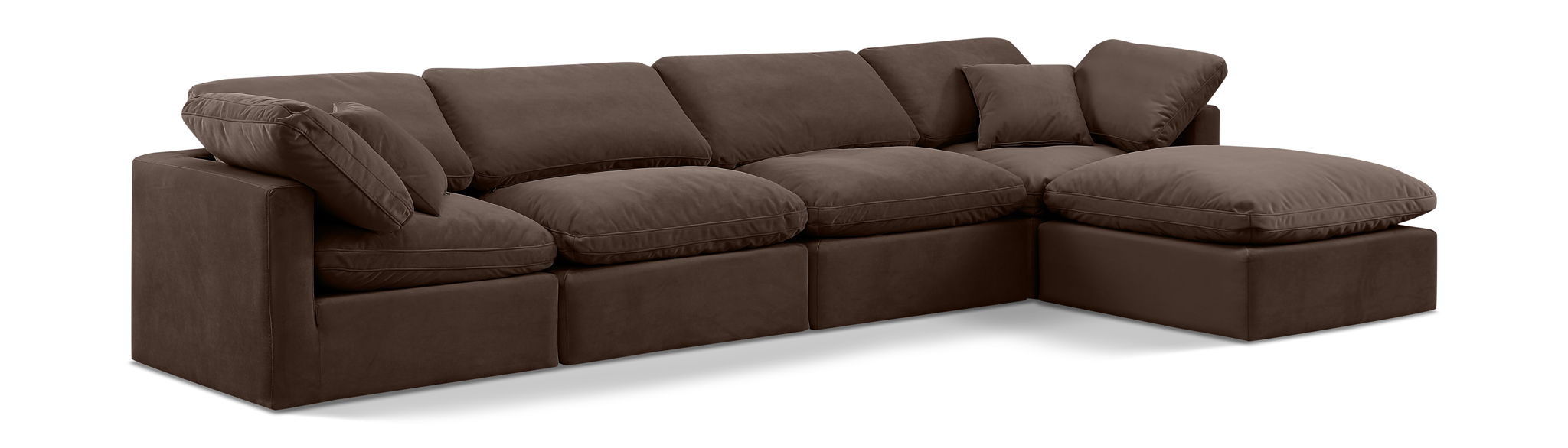 Indulge - Velvet 5 Piece Modular Sectional With Chaise - Urban Living Furniture (Los Angeles, CA)