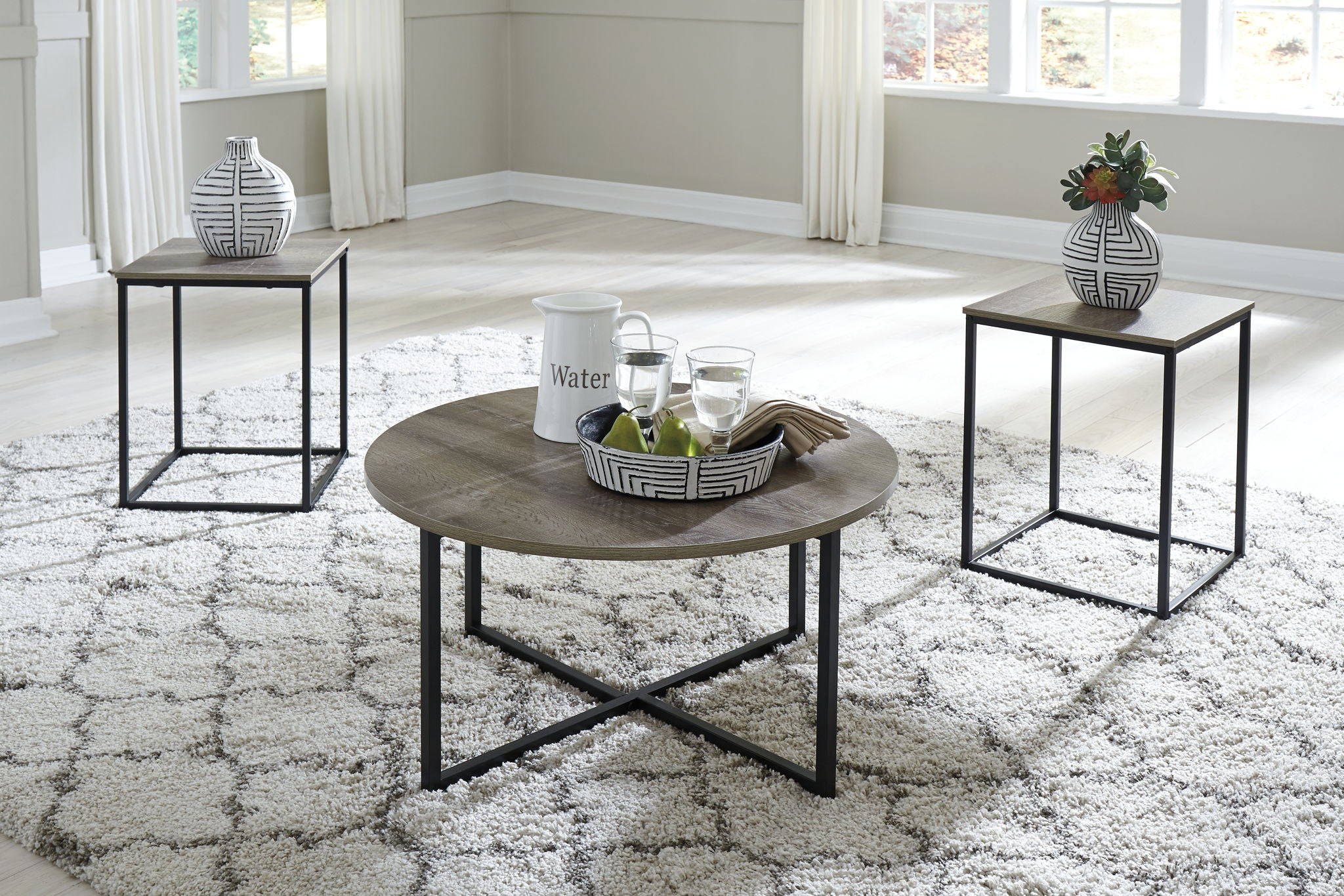 Wadeworth - Occasional Table Set (Set of 3) - Brown / Beige - Urban Living Furniture (Los Angeles, CA)